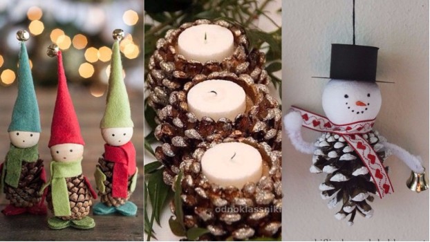 Ornamente din conuri de brad. 20 de idei pentru Crăciun