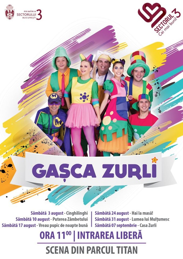 Gașca Zurli vine în august în Parcul IOR din Sectorul 3