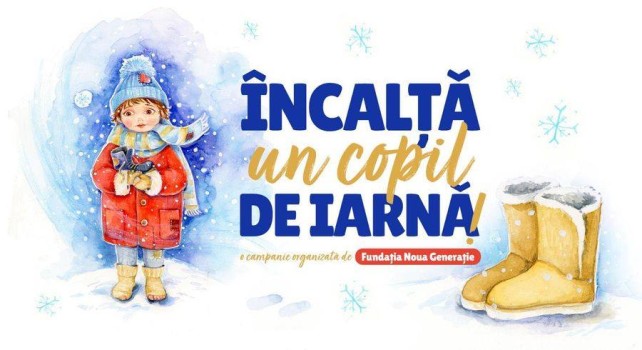“Încalță un copil, de iarnă!”, o campanie inițiată de Mirela Retegan