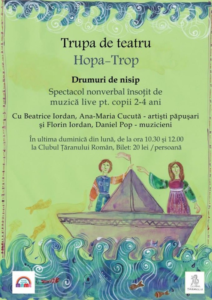 DRUMURI DE NISIP, spectacol pentru copii intre 2 si 4 ani